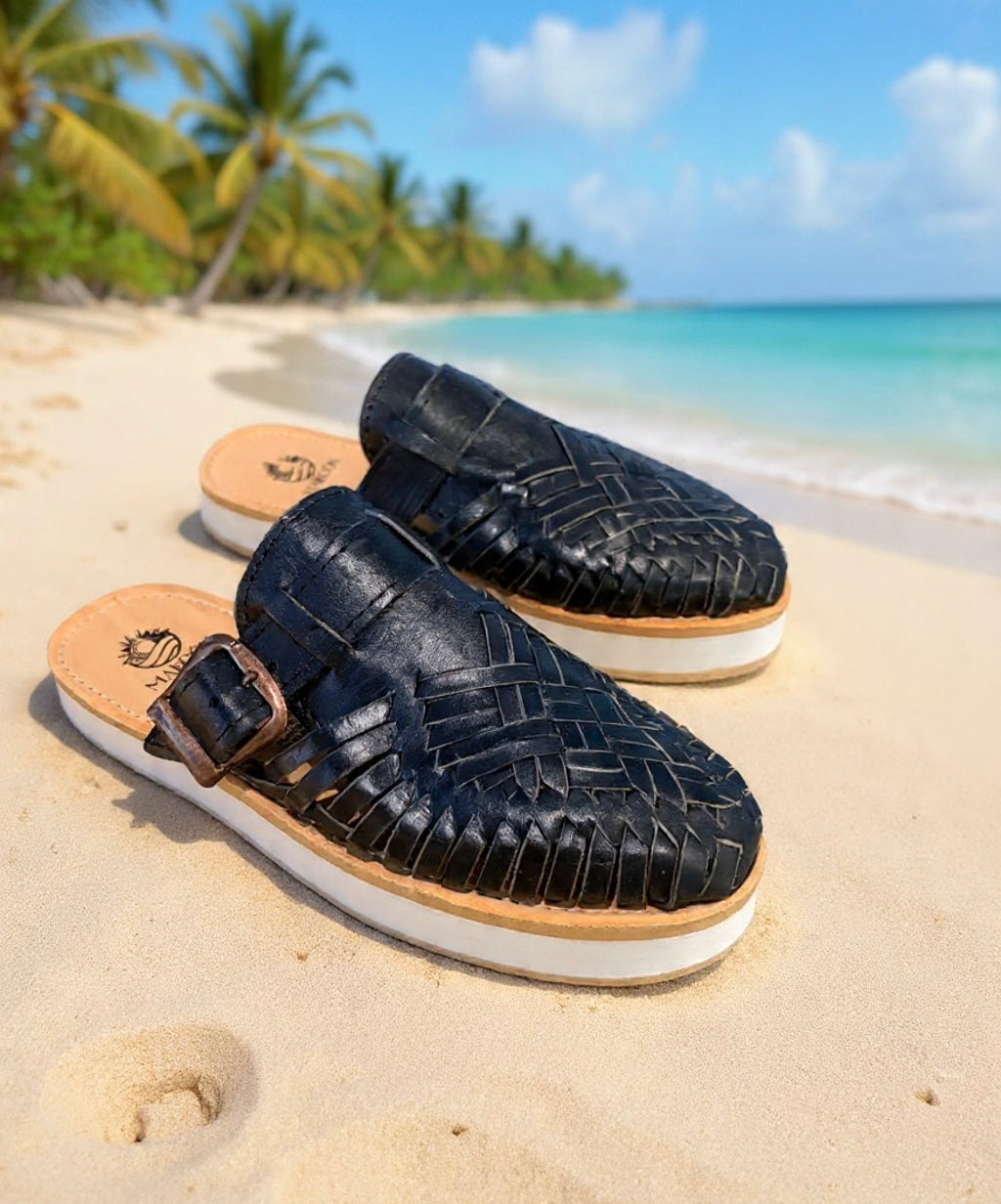 Artesanal Shoe Ocean Dark handwoven