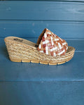 Artesanal Shoe Platform Woven Leather Mar Tan Nude