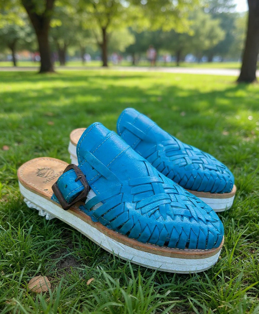 Artesanal Shoe Ocean turquoise handwoven